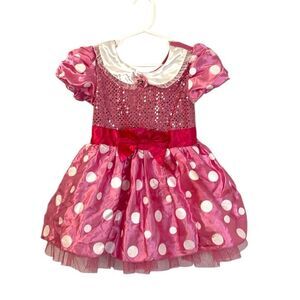 Disney Store Deluxe Pink Minnie Mouse Polka Dots Costume Girls 5 5T